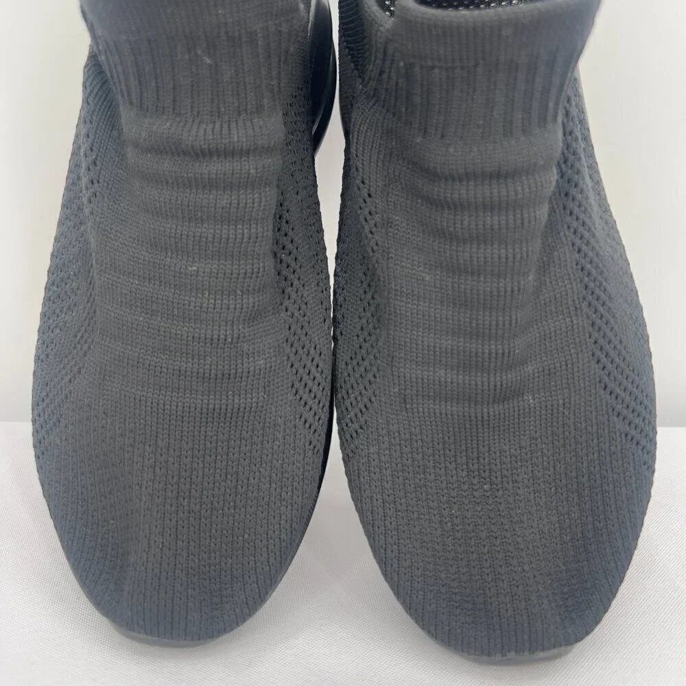 Men’s Black Knit Slip-On Sneakers with Air Cushion Sole – Size 40 US 7 NWOT